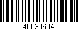 Código de barras (EAN, GTIN, SKU, ISBN): '40030604'