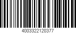 Código de barras (EAN, GTIN, SKU, ISBN): '4003322120377'