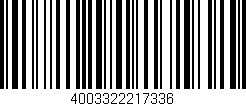 Código de barras (EAN, GTIN, SKU, ISBN): '4003322217336'