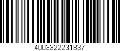 Código de barras (EAN, GTIN, SKU, ISBN): '4003322231837'