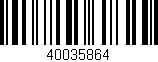 Código de barras (EAN, GTIN, SKU, ISBN): '40035864'