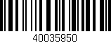 Código de barras (EAN, GTIN, SKU, ISBN): '40035950'