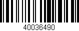 Código de barras (EAN, GTIN, SKU, ISBN): '40036490'