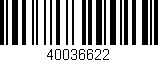 Código de barras (EAN, GTIN, SKU, ISBN): '40036622'