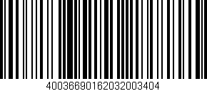 Código de barras (EAN, GTIN, SKU, ISBN): '40036690162032003404'