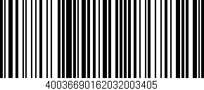 Código de barras (EAN, GTIN, SKU, ISBN): '40036690162032003405'