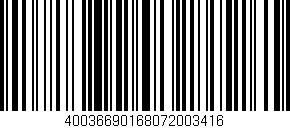 Código de barras (EAN, GTIN, SKU, ISBN): '40036690168072003416'