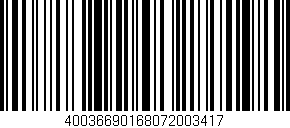 Código de barras (EAN, GTIN, SKU, ISBN): '40036690168072003417'