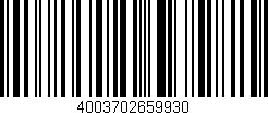 Código de barras (EAN, GTIN, SKU, ISBN): '4003702659930'