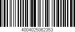 Código de barras (EAN, GTIN, SKU, ISBN): '4004025062353'