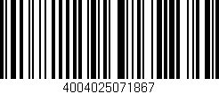 Código de barras (EAN, GTIN, SKU, ISBN): '4004025071867'