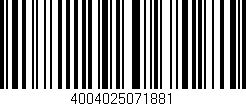 Código de barras (EAN, GTIN, SKU, ISBN): '4004025071881'