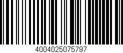Código de barras (EAN, GTIN, SKU, ISBN): '4004025075797'