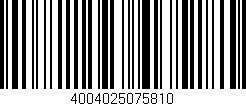 Código de barras (EAN, GTIN, SKU, ISBN): '4004025075810'