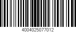 Código de barras (EAN, GTIN, SKU, ISBN): '4004025077012'