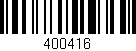 Código de barras (EAN, GTIN, SKU, ISBN): '400416'