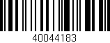 Código de barras (EAN, GTIN, SKU, ISBN): '40044183'