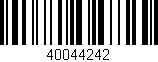 Código de barras (EAN, GTIN, SKU, ISBN): '40044242'