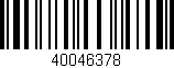Código de barras (EAN, GTIN, SKU, ISBN): '40046378'
