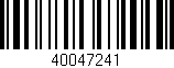 Código de barras (EAN, GTIN, SKU, ISBN): '40047241'