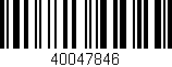 Código de barras (EAN, GTIN, SKU, ISBN): '40047846'