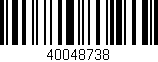 Código de barras (EAN, GTIN, SKU, ISBN): '40048738'