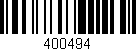 Código de barras (EAN, GTIN, SKU, ISBN): '400494'