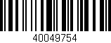 Código de barras (EAN, GTIN, SKU, ISBN): '40049754'
