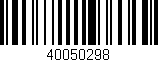 Código de barras (EAN, GTIN, SKU, ISBN): '40050298'