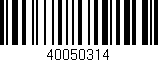 Código de barras (EAN, GTIN, SKU, ISBN): '40050314'