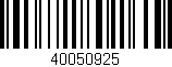 Código de barras (EAN, GTIN, SKU, ISBN): '40050925'