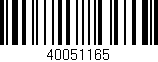 Código de barras (EAN, GTIN, SKU, ISBN): '40051165'