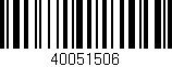 Código de barras (EAN, GTIN, SKU, ISBN): '40051506'