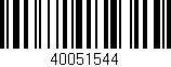 Código de barras (EAN, GTIN, SKU, ISBN): '40051544'