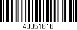 Código de barras (EAN, GTIN, SKU, ISBN): '40051616'