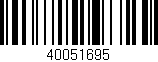 Código de barras (EAN, GTIN, SKU, ISBN): '40051695'