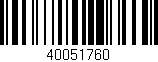 Código de barras (EAN, GTIN, SKU, ISBN): '40051760'