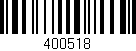 Código de barras (EAN, GTIN, SKU, ISBN): '400518'