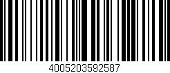Código de barras (EAN, GTIN, SKU, ISBN): '4005203592587'