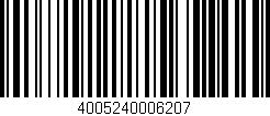 Código de barras (EAN, GTIN, SKU, ISBN): '4005240006207'