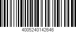 Código de barras (EAN, GTIN, SKU, ISBN): '4005240142646'