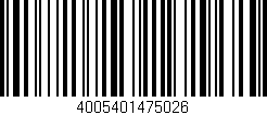 Código de barras (EAN, GTIN, SKU, ISBN): '4005401475026'
