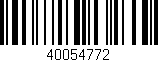 Código de barras (EAN, GTIN, SKU, ISBN): '40054772'
