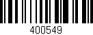 Código de barras (EAN, GTIN, SKU, ISBN): '400549'