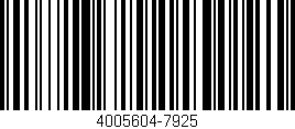 Código de barras (EAN, GTIN, SKU, ISBN): '4005604-7925'