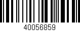 Código de barras (EAN, GTIN, SKU, ISBN): '40056859'