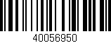 Código de barras (EAN, GTIN, SKU, ISBN): '40056950'