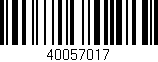 Código de barras (EAN, GTIN, SKU, ISBN): '40057017'