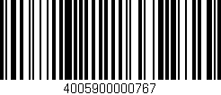 Código de barras (EAN, GTIN, SKU, ISBN): '4005900000767'