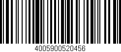 Código de barras (EAN, GTIN, SKU, ISBN): '4005900520456'